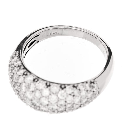 Parker & West by FASHIONPHILE 18K White Gold Diamond 1.60ctw Pave Dome Band Ring 56 7.5 9 of 10