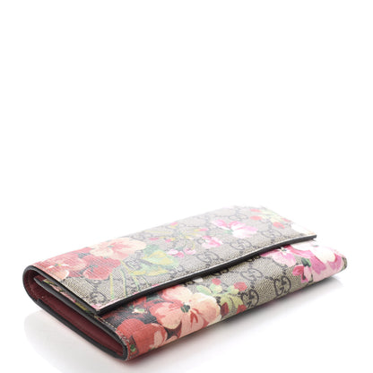Gucci GG Supreme Monogram Blooms Continental Wallet Beige Multicolor Dry Rose 4 of 6