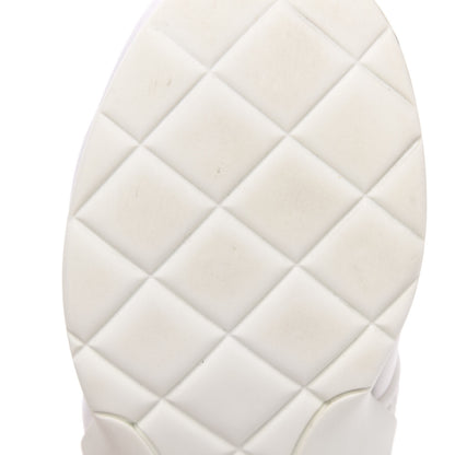 Chanel Stretch Fabric CC Sneakers 36.5 White 7 of 11