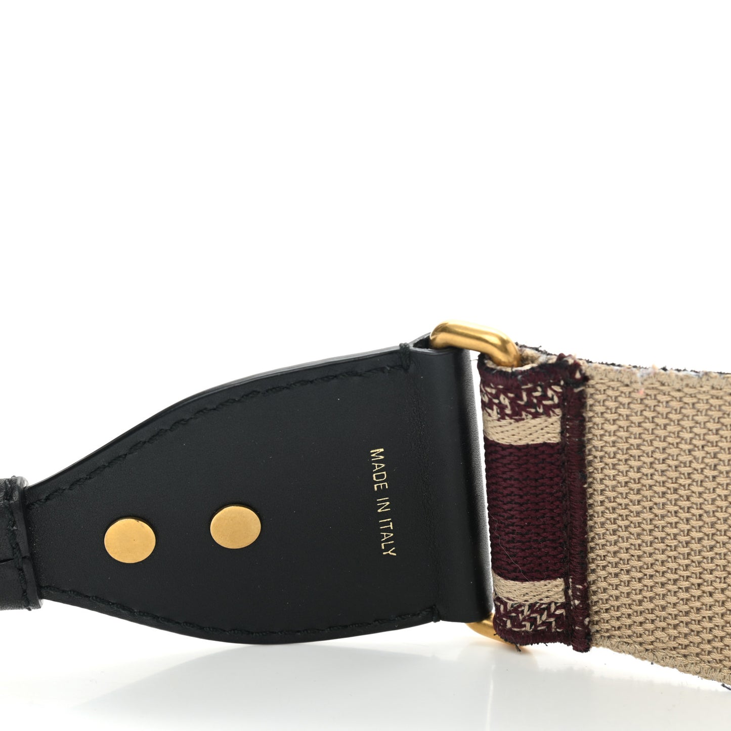 Canvas Embroidered Shoulder Strap Burgundy