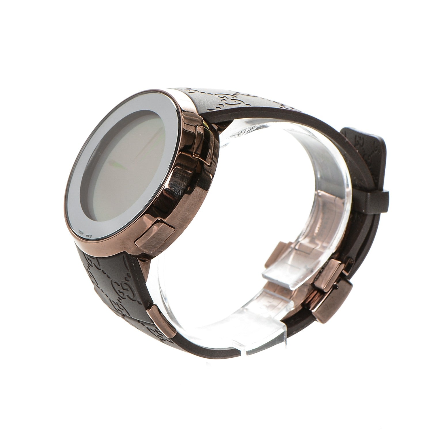 Gucci Stainless Steel Rubber 45mm Digital I-Gucci Watch Brown 3 of 9