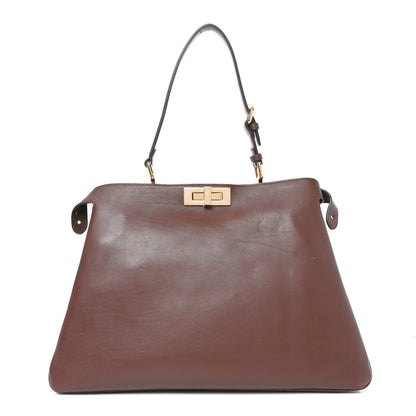 Fendi Vitello Large Soft Peekaboo Crosta Mogano 1 of 10