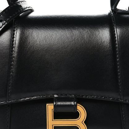 Balenciaga Shiny Box Calfskin Hourglass Top Handle Bag XS Black 8 of 10