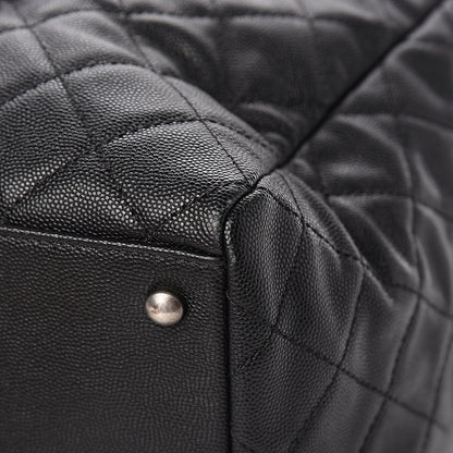Chanel Caviar Lizard Quilted Large Coco Handle Shopping Tote Black 12 of 14