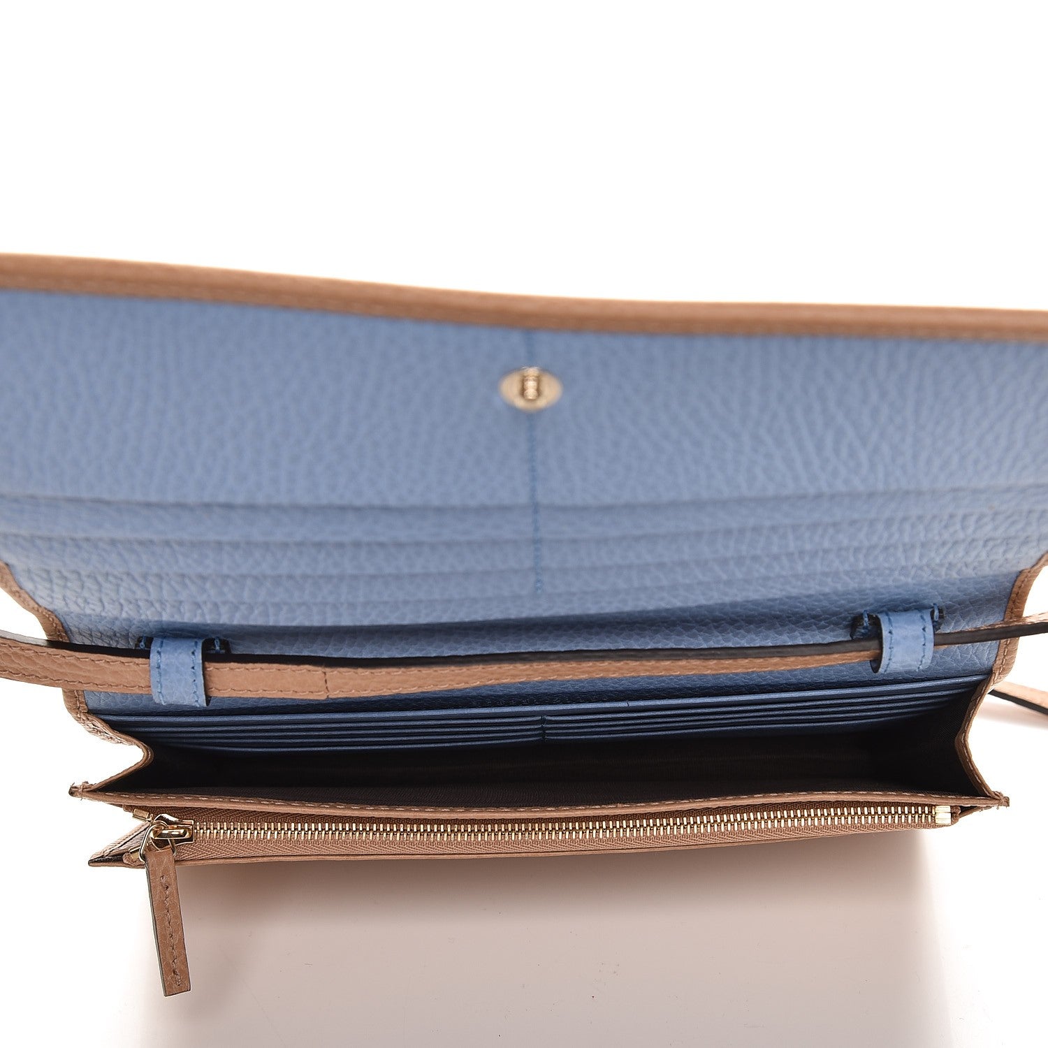 Gucci Dollar Calfskin Mini Swing Wallet Bag Camelia Mineral Blue 5 of 7