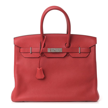 Hermes Togo Birkin 35 Rouge Casaque 1 of 12
