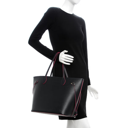 Louis Vuitton Epi Neverfull MM Black Hot Pink 2 of 11