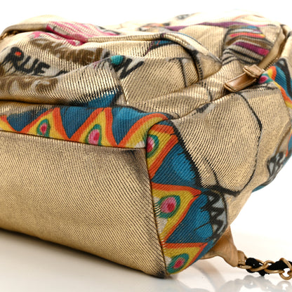 Chanel Graffiti Printed Canvas Street Spirit Backpack Multicolor 10 of 10