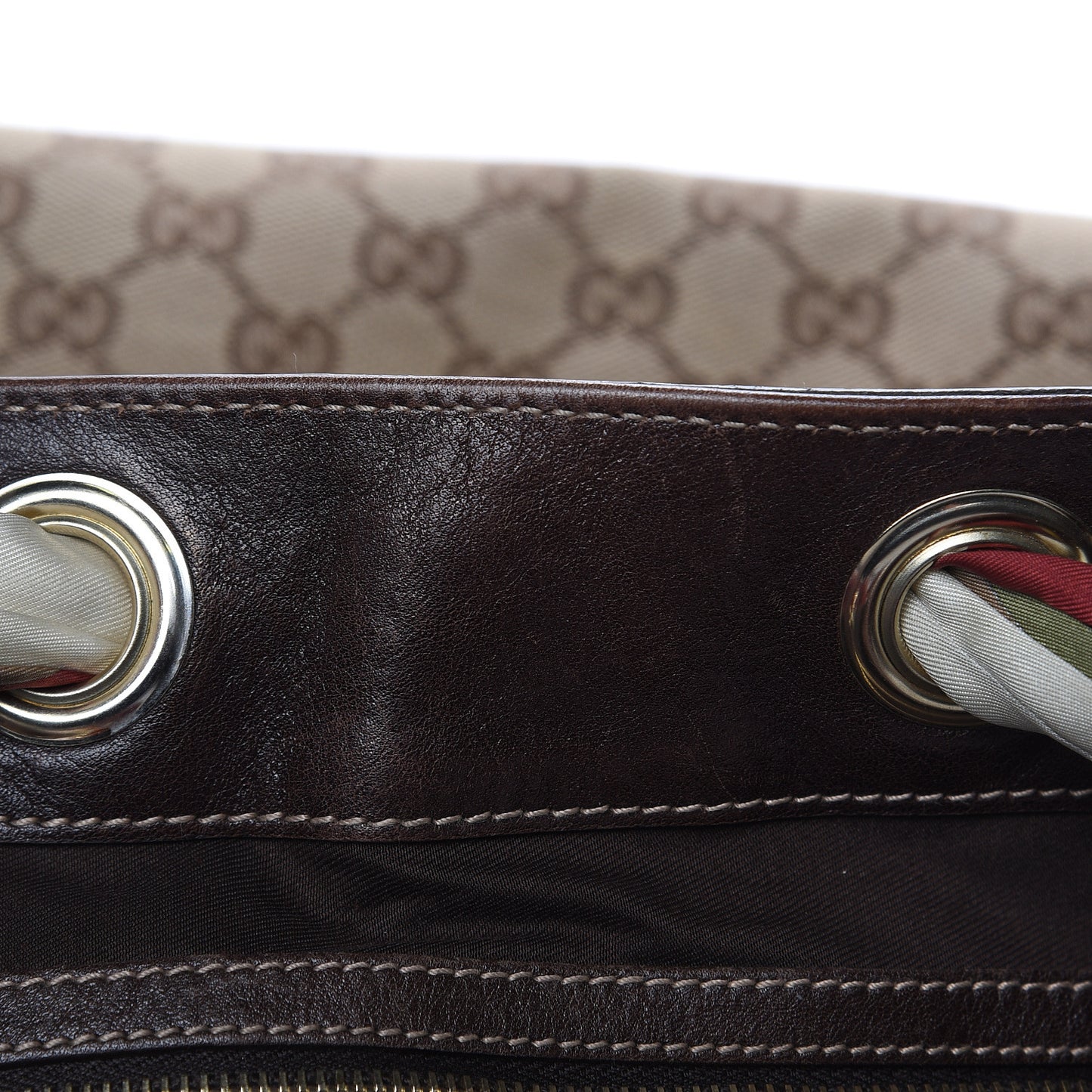 Monogram Large Positano Tote Brown