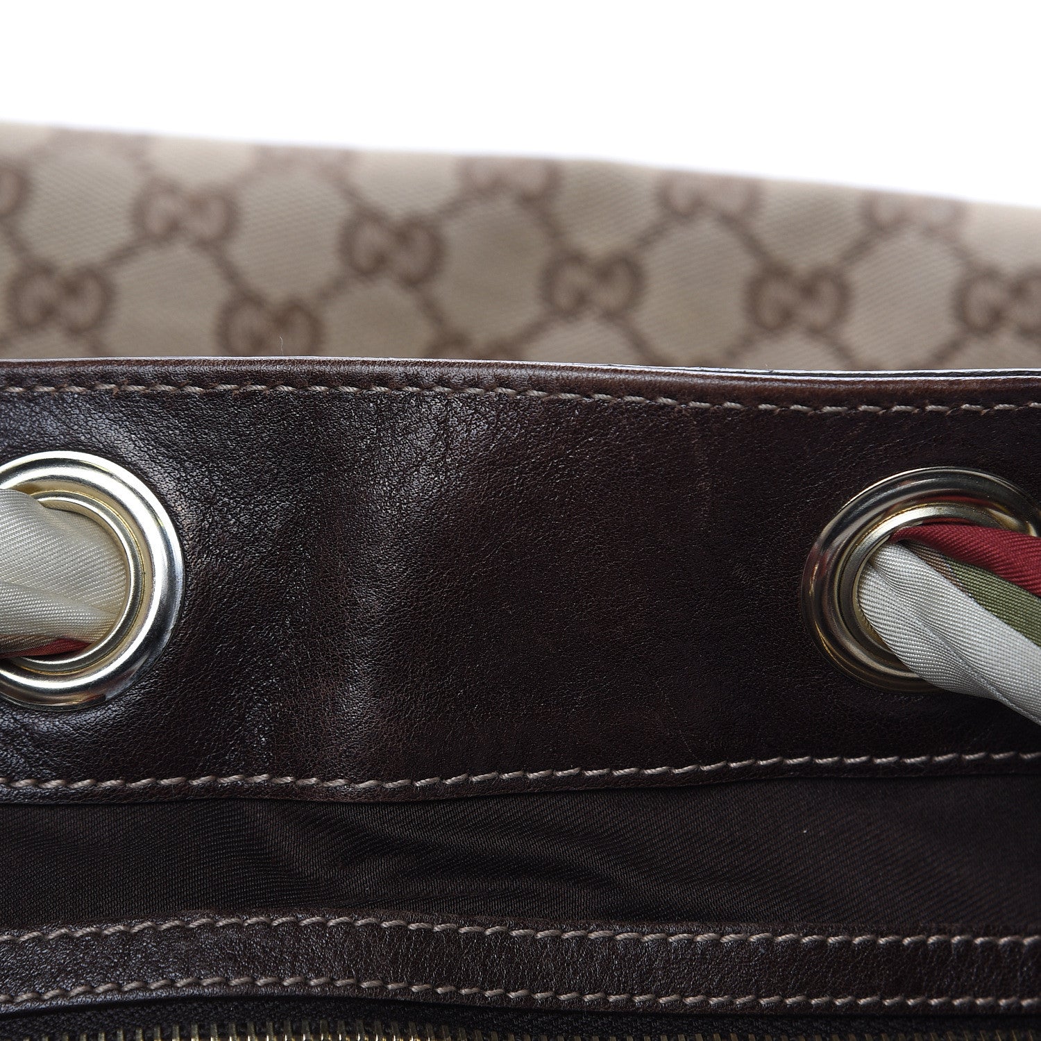 Gucci Monogram Large Positano Tote Brown 7 of 14