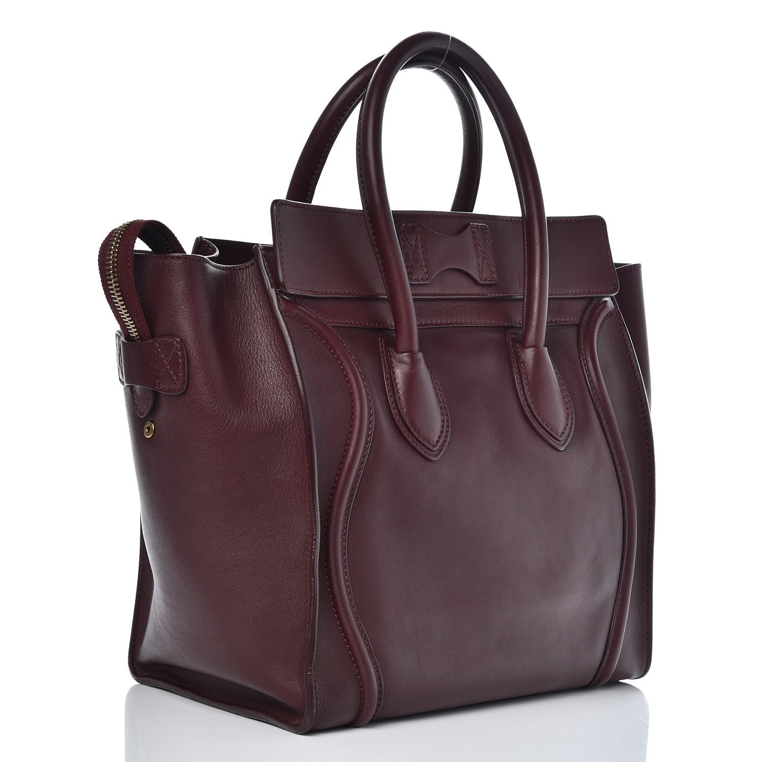 Celine Smooth Calfskin Mini Luggage Burgundy 3 of 11