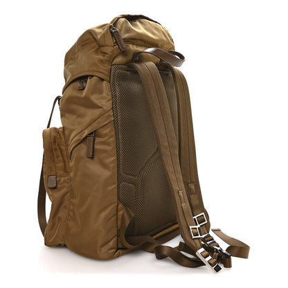 Prada Re-Nylon Saffiano Mens Harness Strap Backpack Tabacco 3 of 10