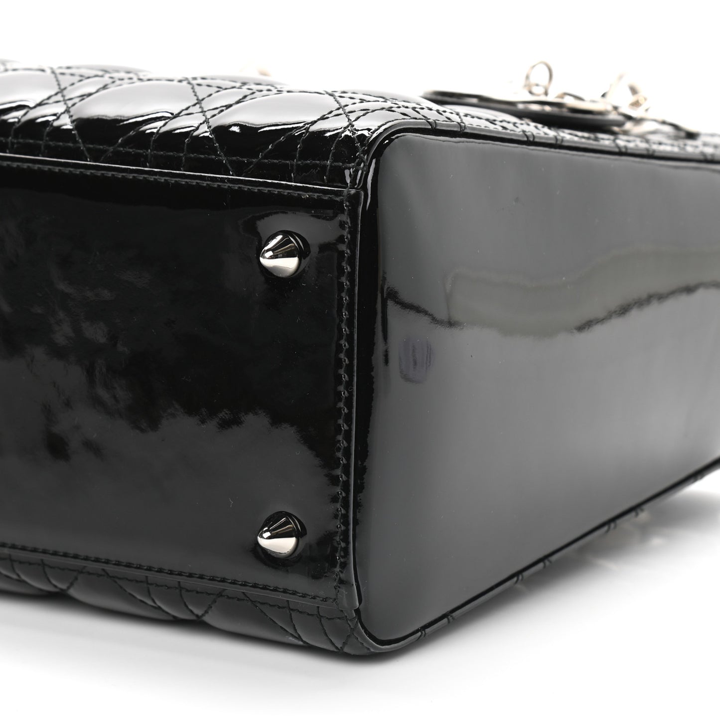 Patent Cannage Medium Lady Dior Black