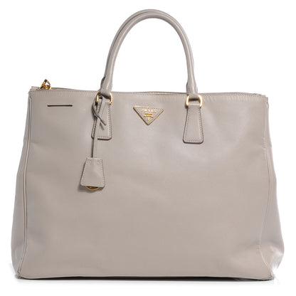 Prada Saffiano Lux Large Double Zip Tote Pomice 1 of 9