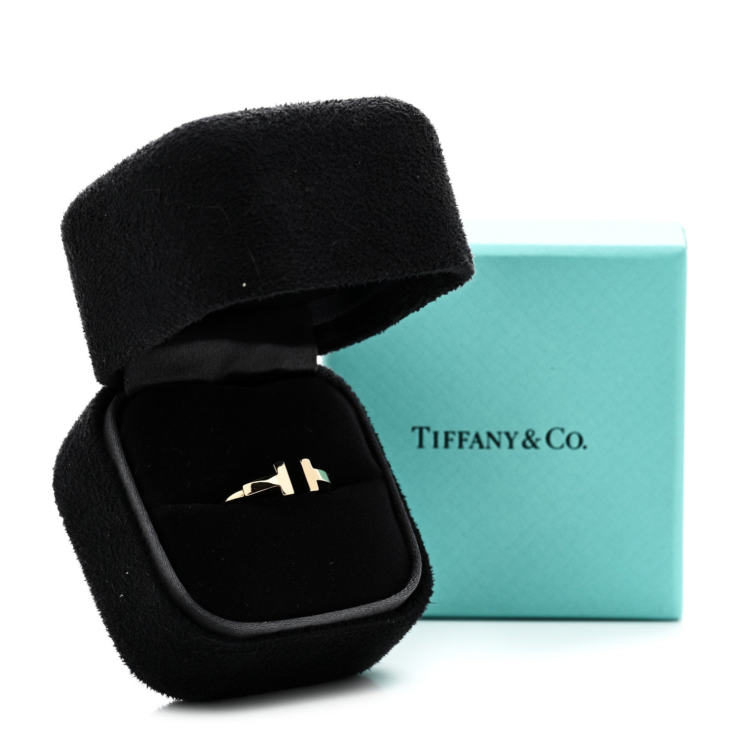 Tiffany 18K Yellow Gold T Wire Ring 54 6.75 5 of 5