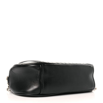 Prada Soft Calfskin Impunture Diagramme Dome Crossbody Bag Black 4 of 8