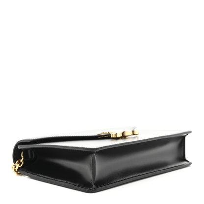 Celine Shiny Calfskin Triomphe Margo Wallet on Chain Black 4 of 12