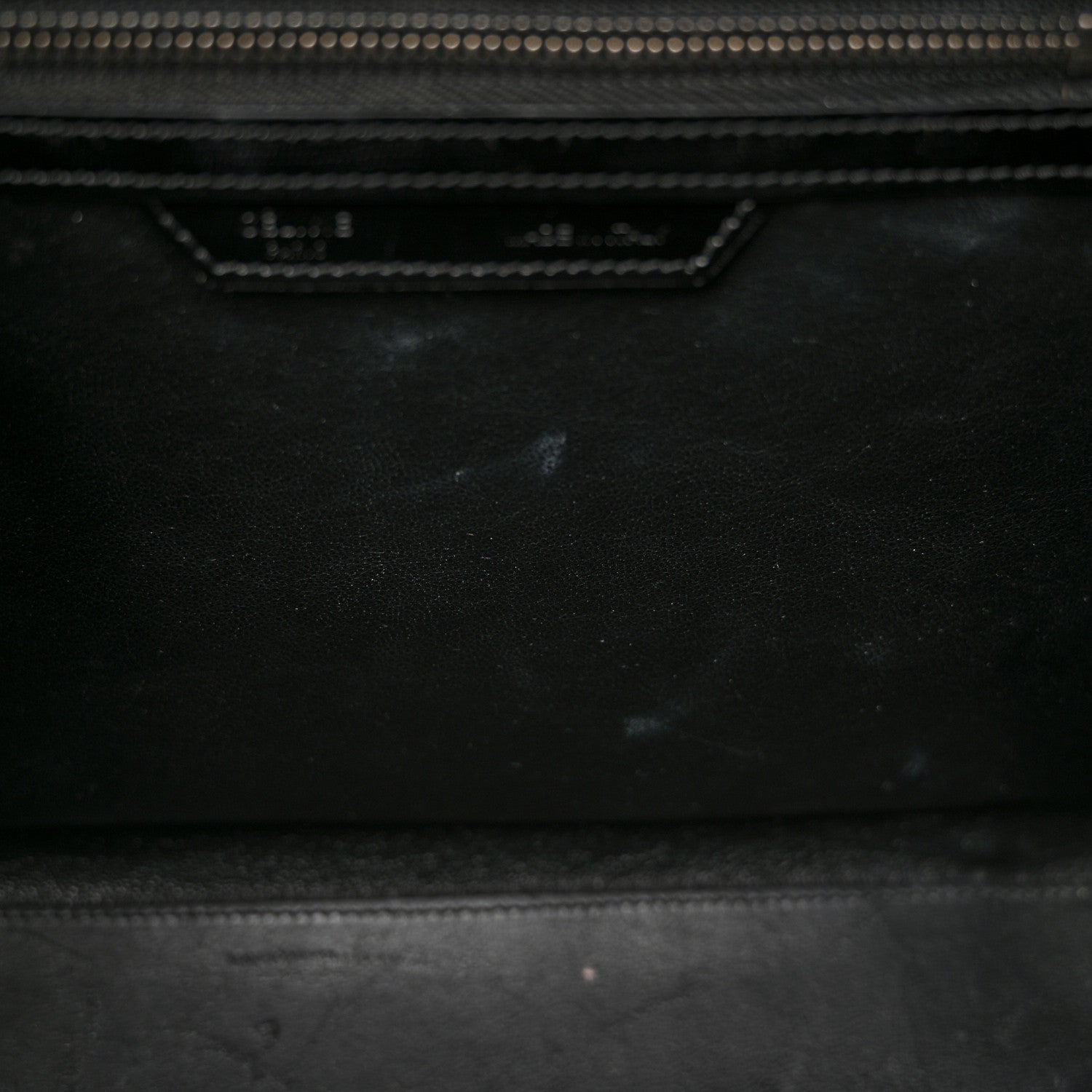 Celine Smooth Calfskin Lizard Embossed Bi-Color Micro Luggage Black White 17 of 17