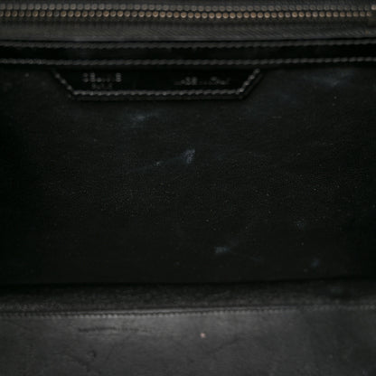 Celine Smooth Calfskin Lizard Embossed Bi-Color Micro Luggage Black White 17 of 17