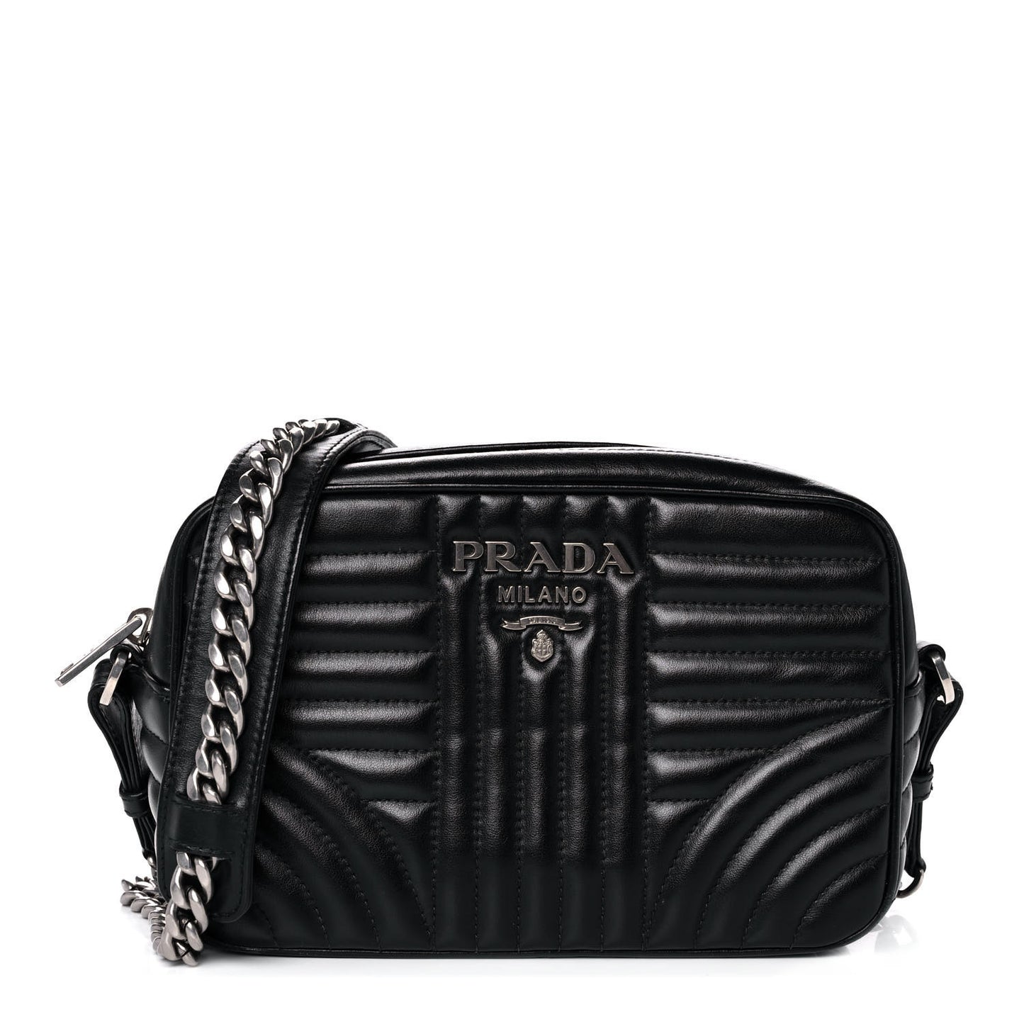 Soft Calfskin Diagramme Camera Bag Black