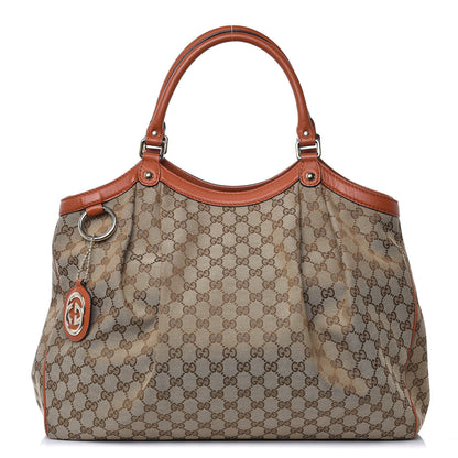 Gucci Monogram Large Sukey Tote Orange 1 of 13
