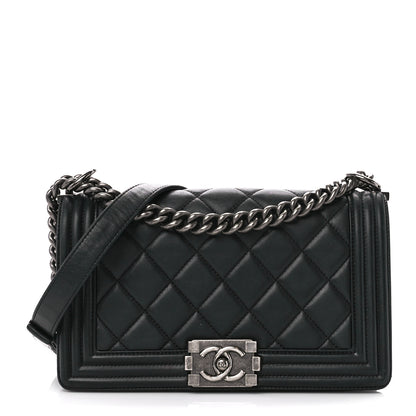 Chanel Calfskin Quilted Medium Boy Flap Black 1 of 11