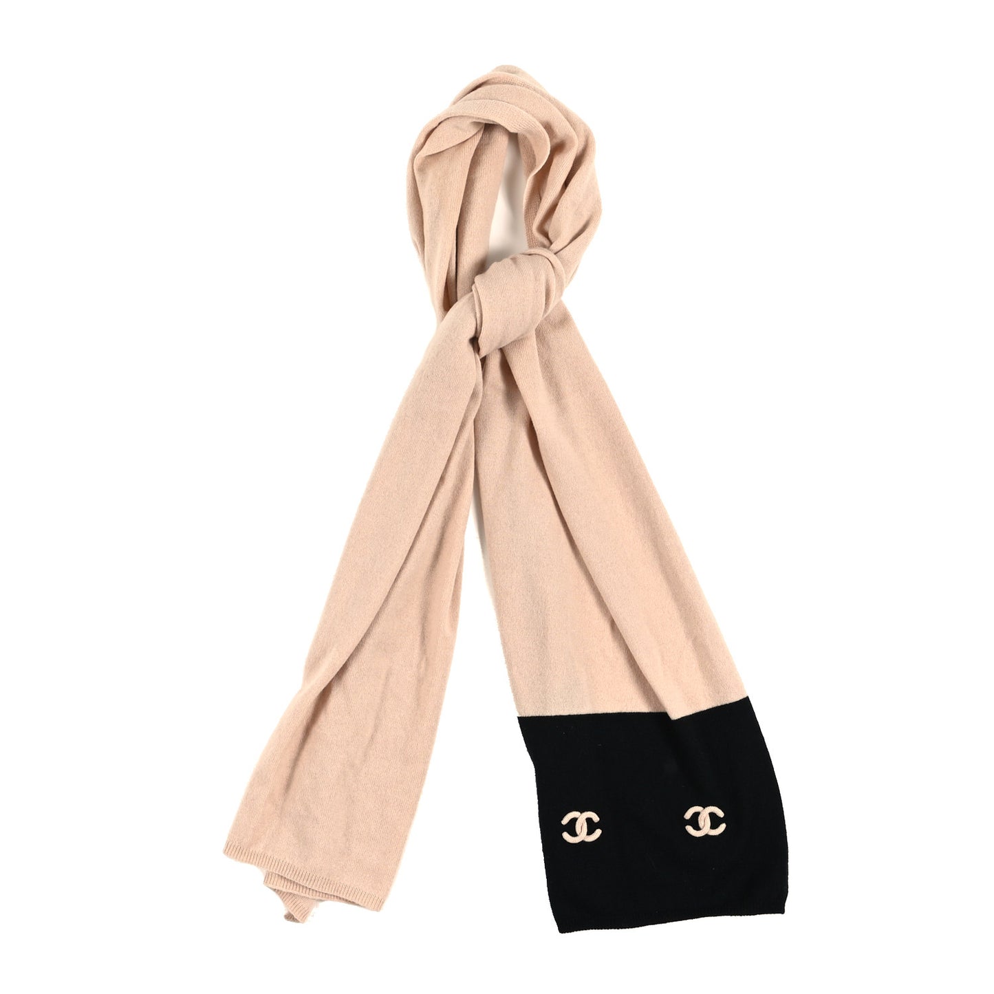 Cashmere CC Scarf Beige Black