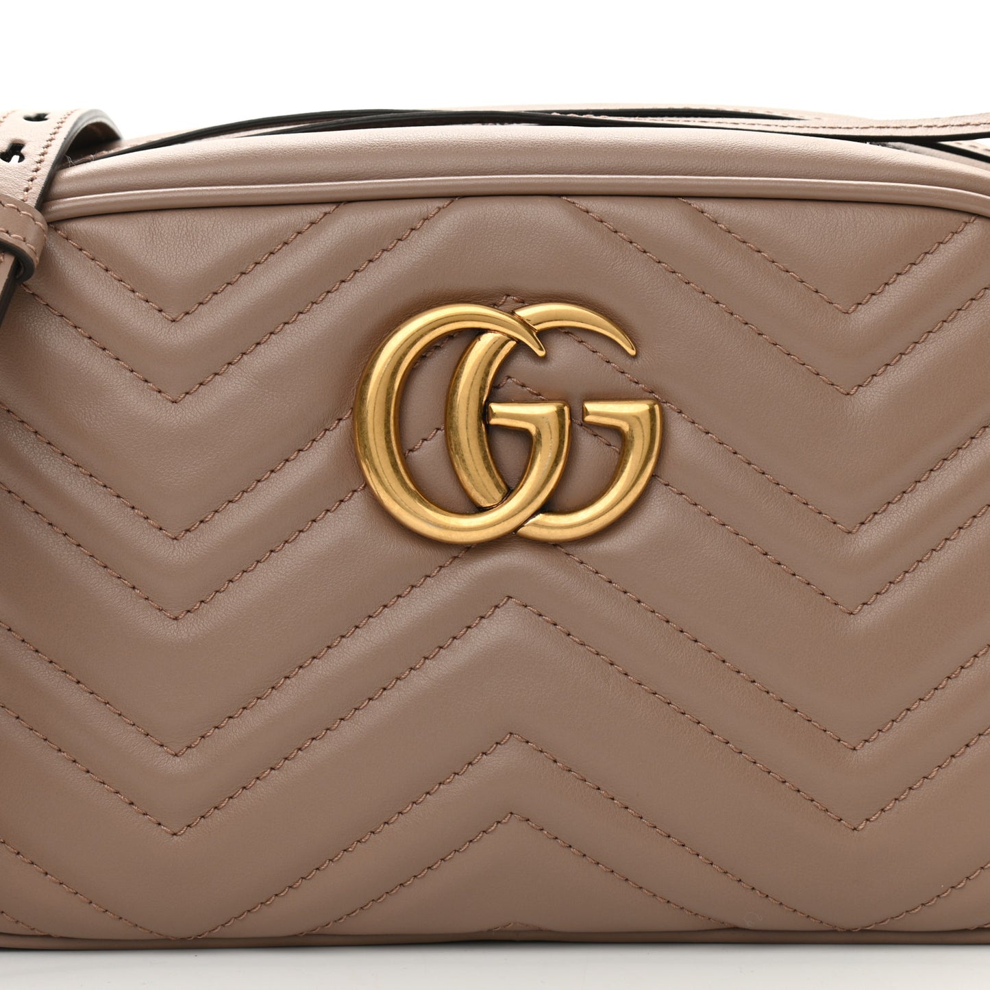 Calfskin Matelasse Small GG Marmont Chain Shoulder Bag Porcelain Rose
