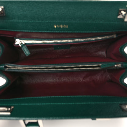 Gucci Grainy Calfskin Small Zumi Top Handle Bag Vintage Green 5 of 9