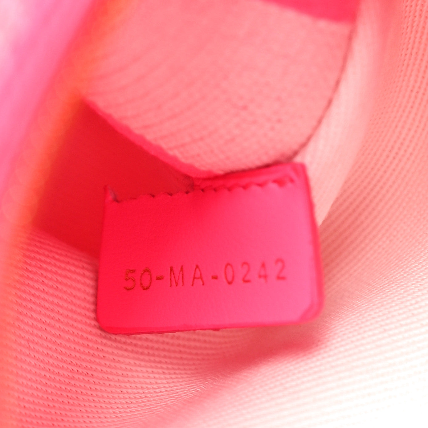 CHRISTIAN DIOR Canvas Toile De Jouy Reverse Embroidered Medium Lady D-Lite Fluorescent Pink