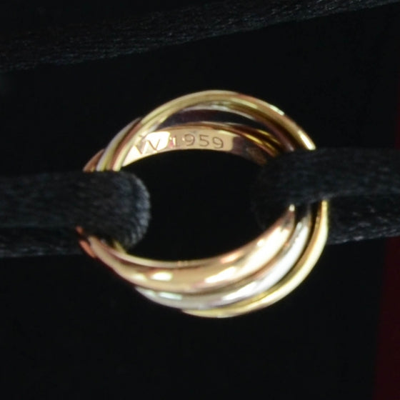 Cartier 18k Pink Yellow White Gold Trinity Adjustable Cord Bracelet 4 of 4