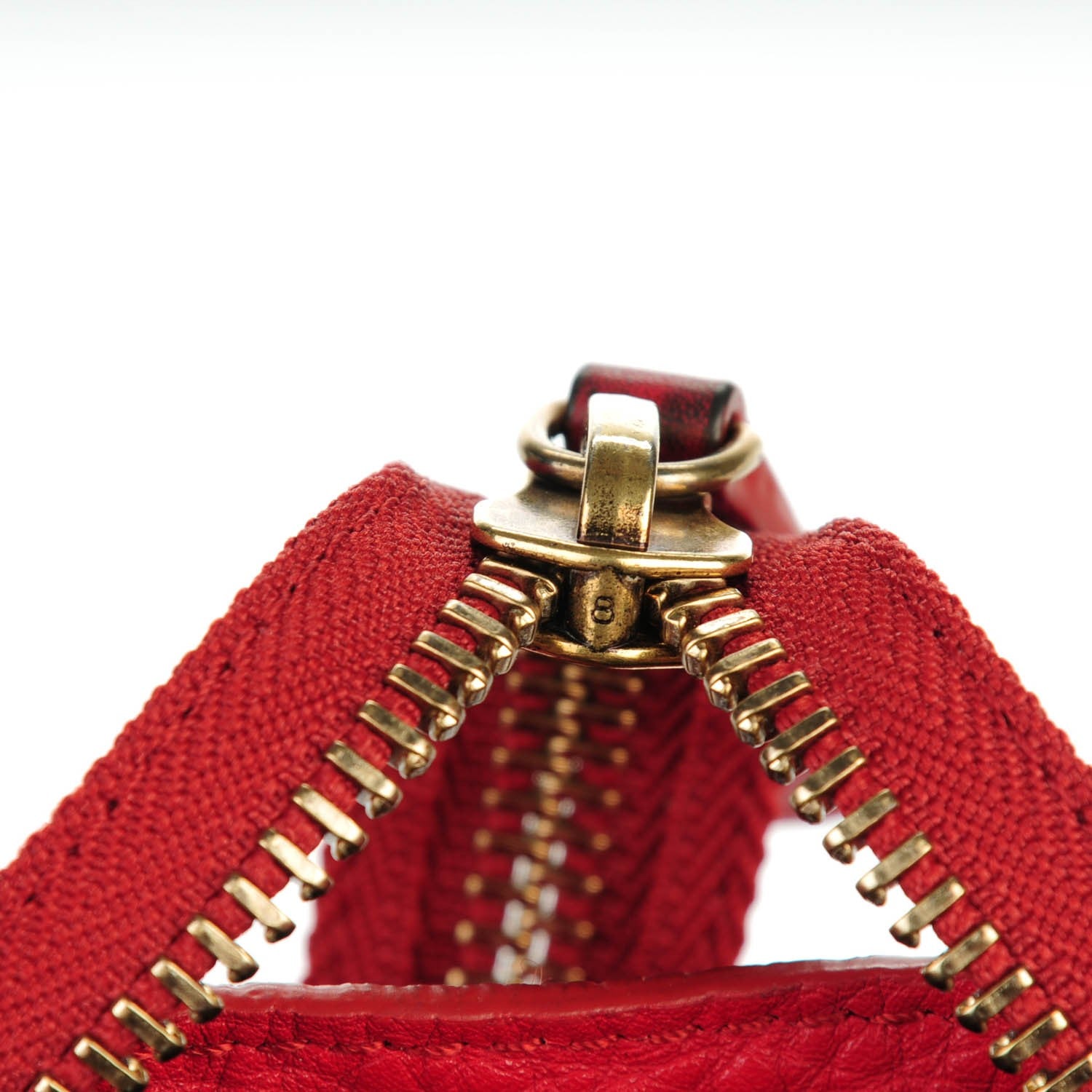 Celine Pebbled Calfskin Mini Luggage Red 8 of 9