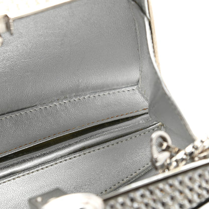 Judith Leiber Crystal Minaudiere Clutch Black Silver 9 of 10