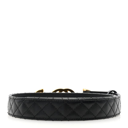 Gucci Calfskin Trapuntata Zumi 30mm Belt 75 30 Black 2 of 5