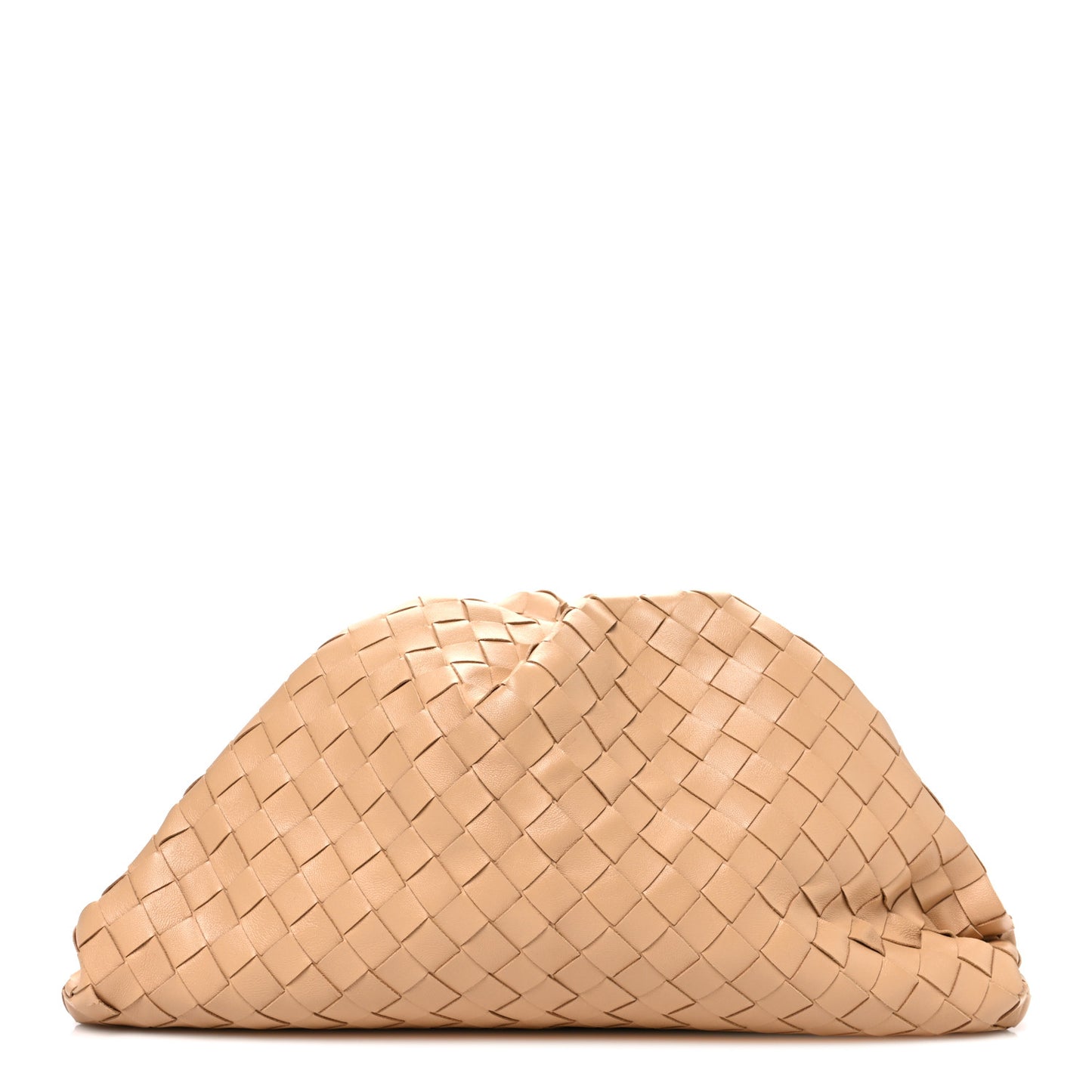 Nappa Maxi Intrecciato The Pouch Oversized Clutch Almond