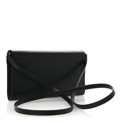 Hermes Chevre Chamkila Kelly Wallet To Go Black 2 of 11