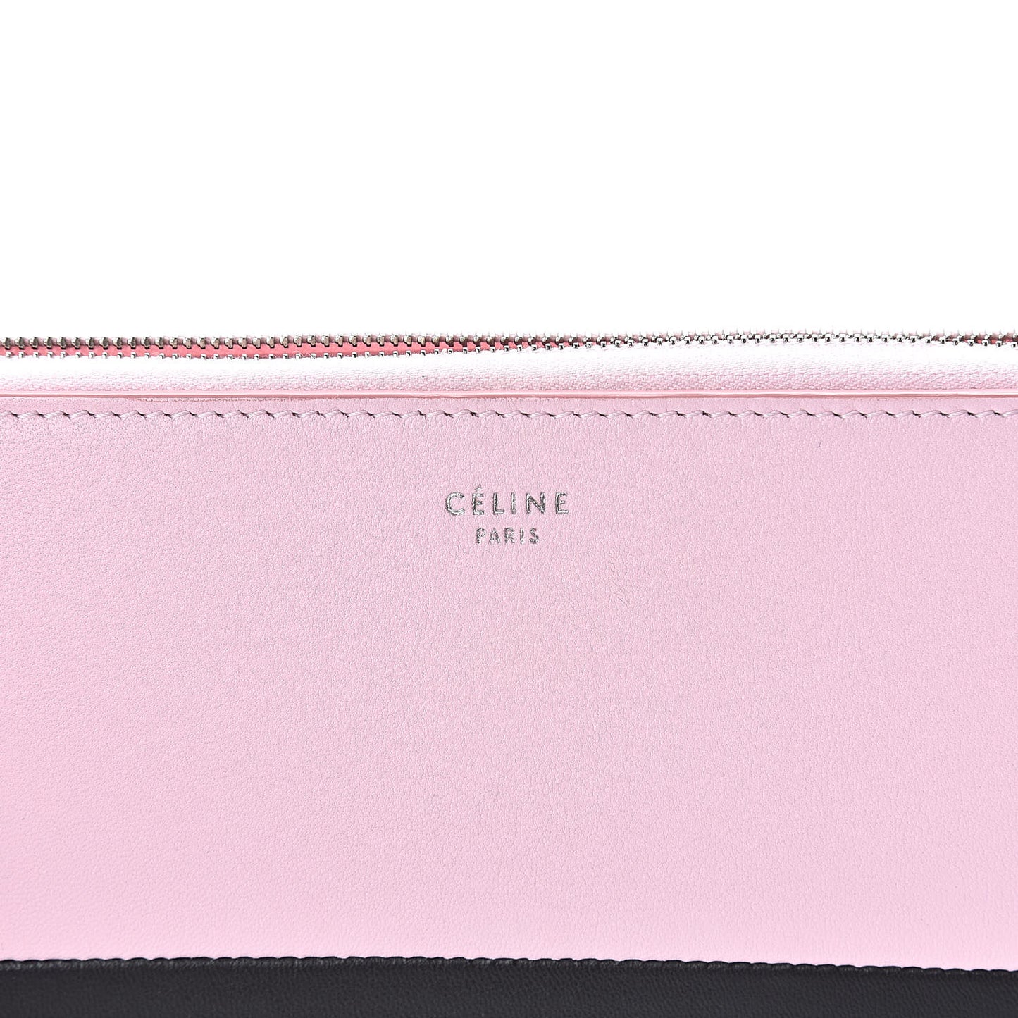 Lambskin Large Zip Around Multifunction Wallet Antique Rose Black