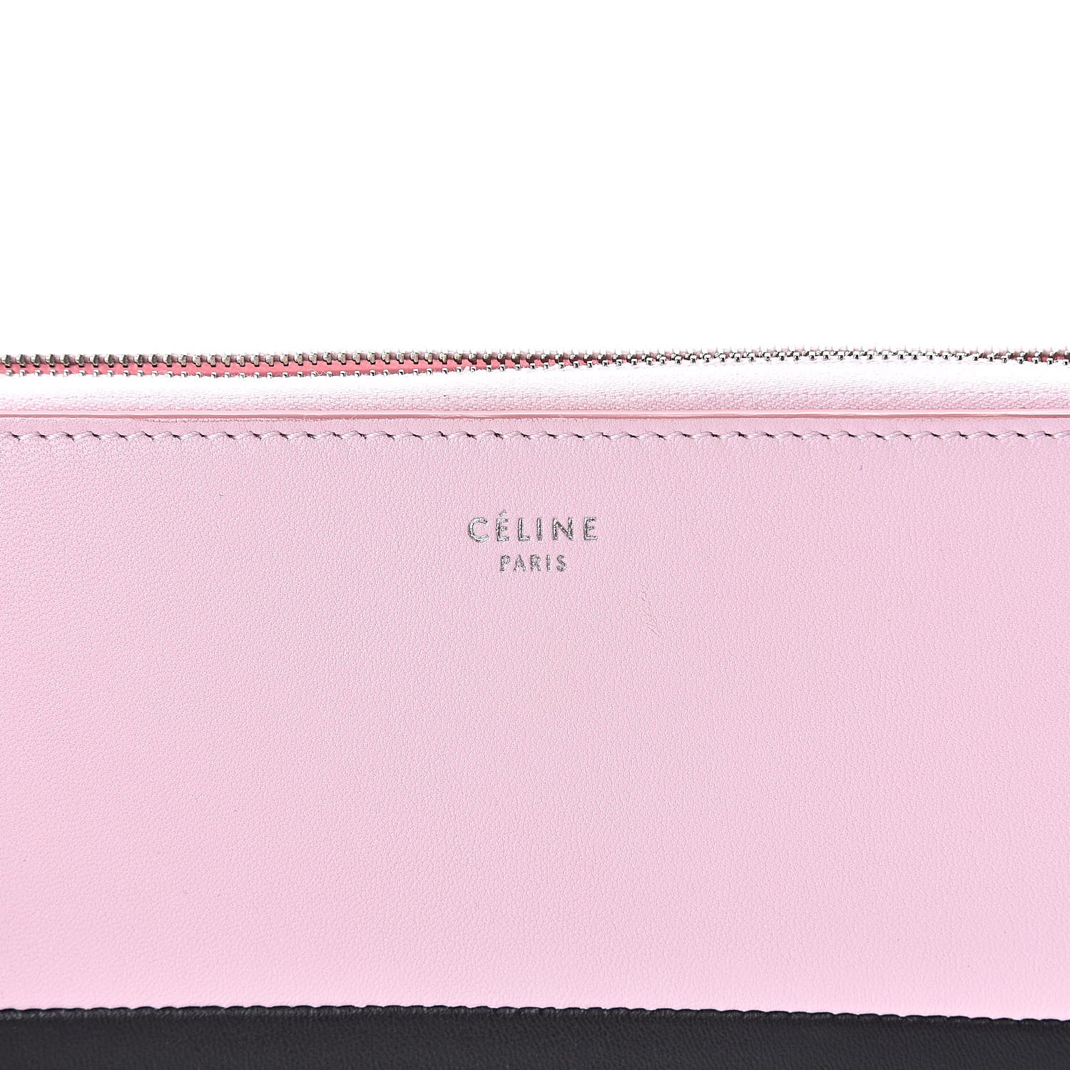 Celine Lambskin Large Zip Around Multifunction Wallet Antique Rose Black 6 of 8