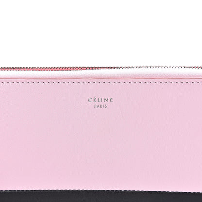 Celine Lambskin Large Zip Around Multifunction Wallet Antique Rose Black 6 of 8