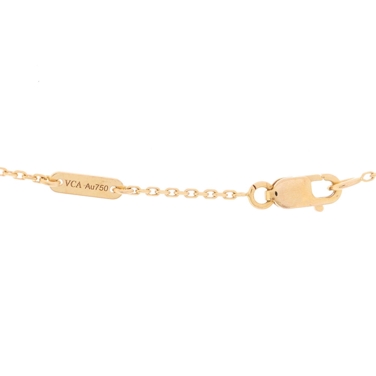 18K Rose Gold Carnelian Sweet Alhambra Pendant Necklace