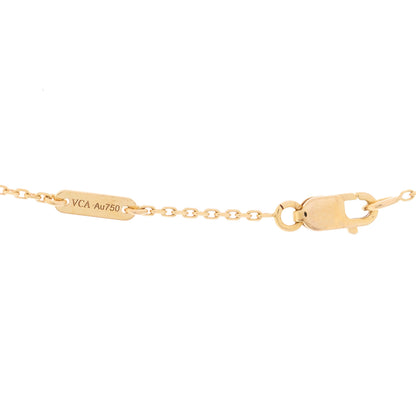 Van Cleef & Arpels 18K Rose Gold Carnelian Sweet Alhambra Pendant Necklace 5 of 5