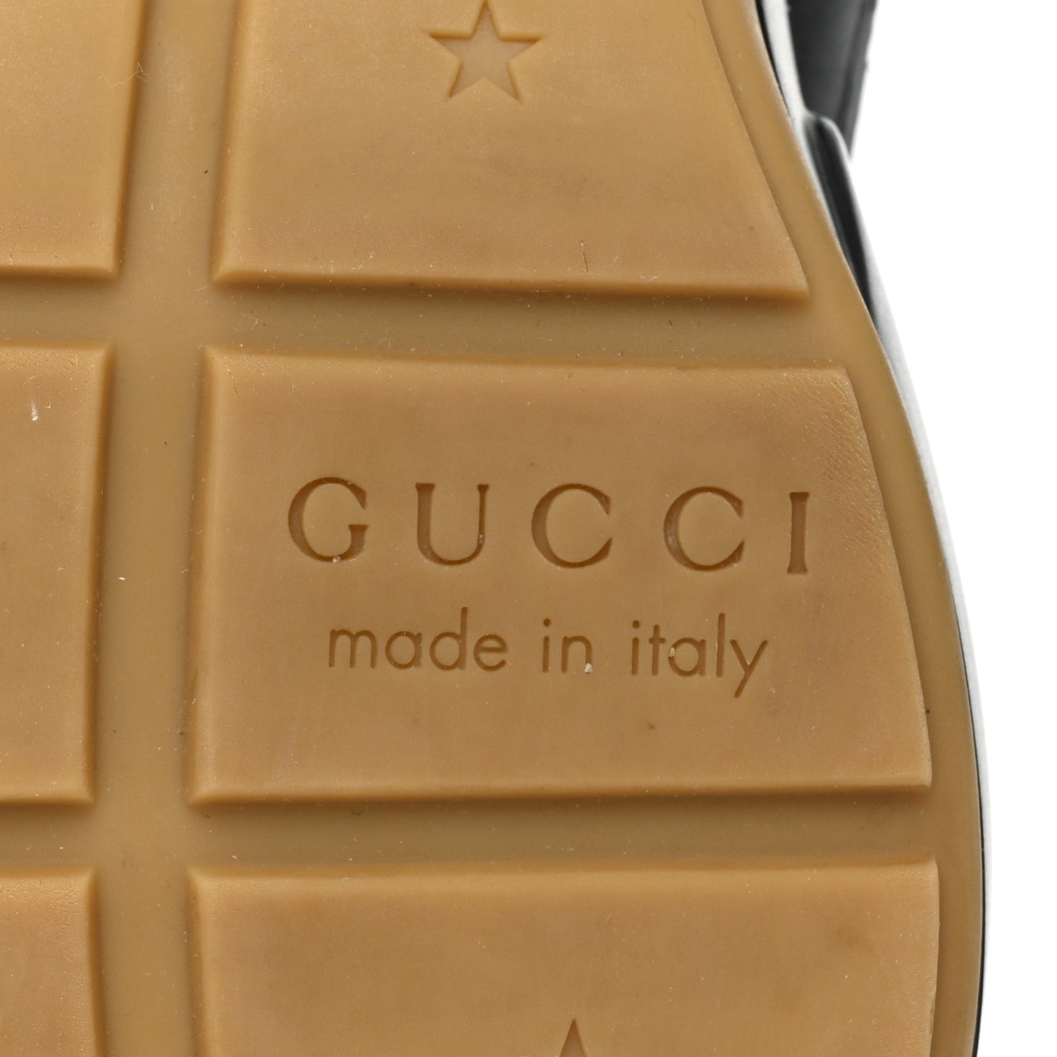 Gucci Calfskin Iridescent Logo Womens Rhyton Sneakers 37.5 Black 7 of 13