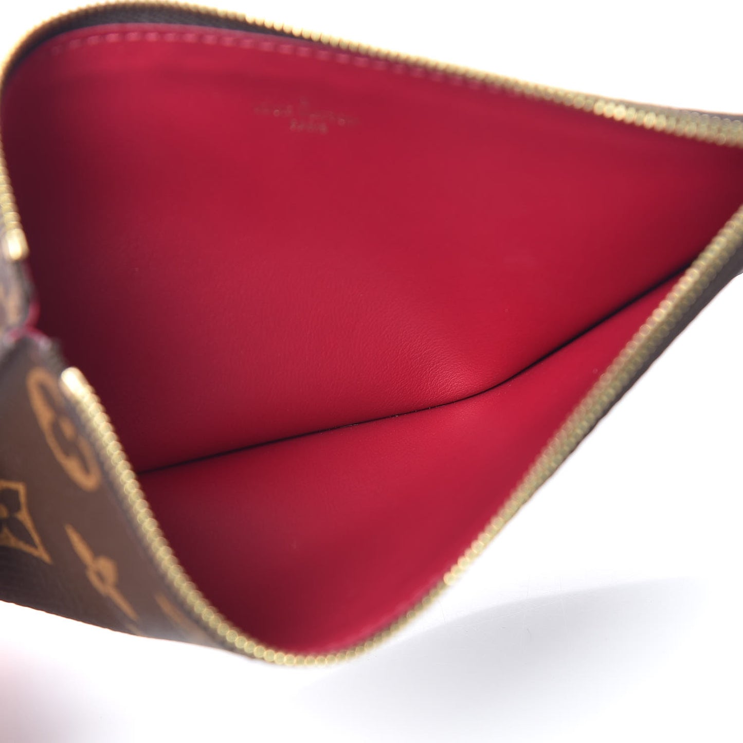 Monogram Felicie Chain Wallet Zippered Insert Fuchsia