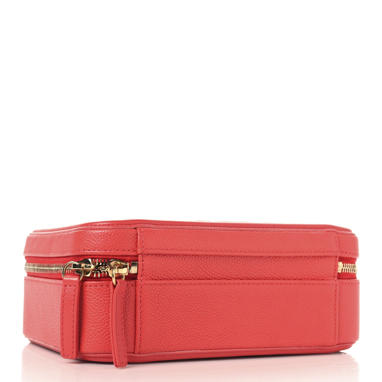 Chanel Caviar Quilted Medium CC Filigree Vanity Case Red 4 of 11