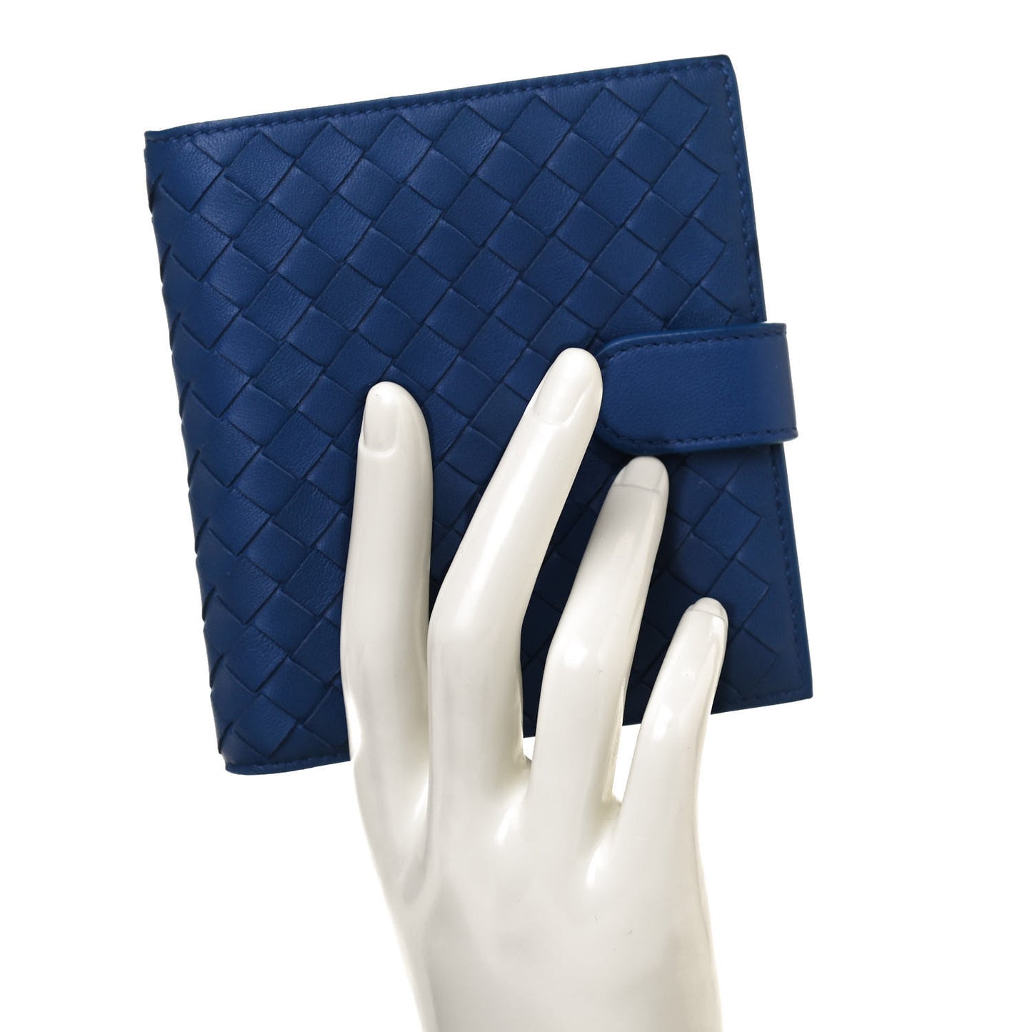 Nappa Intrecciato Mini Wallet Blue