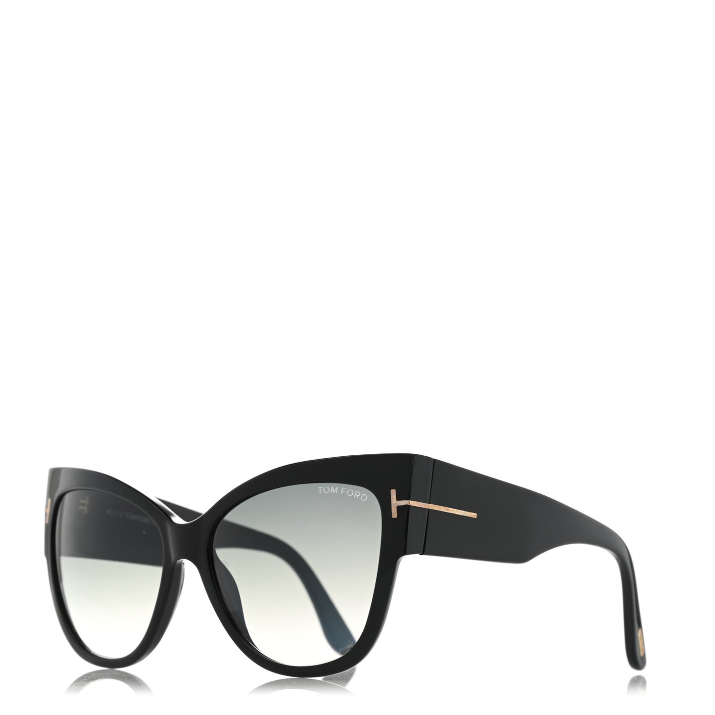 Acetate Anoushka Cat Eye Sunglasses TF371 Black