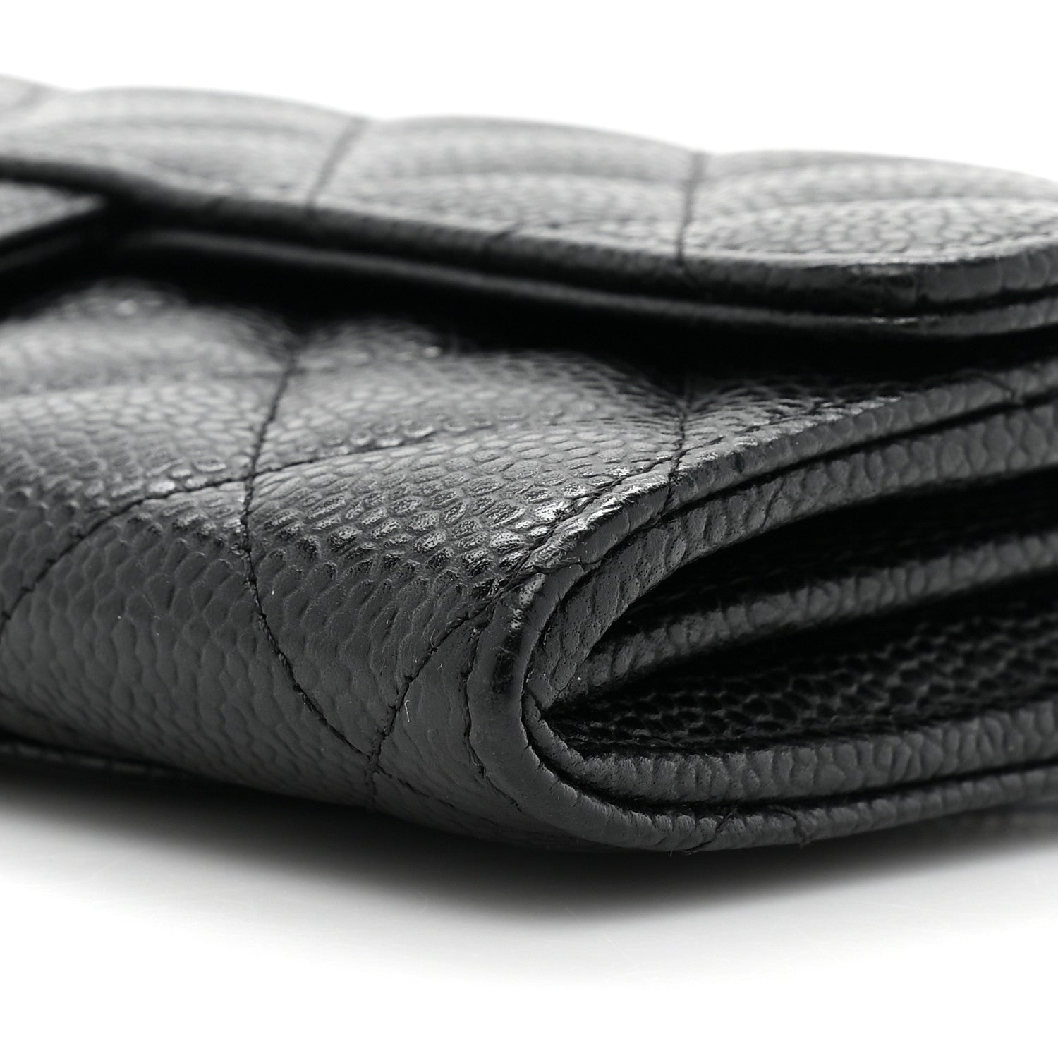 Chanel Caviar Quilted Large Gusset Flap Wallet Black 12 of 14