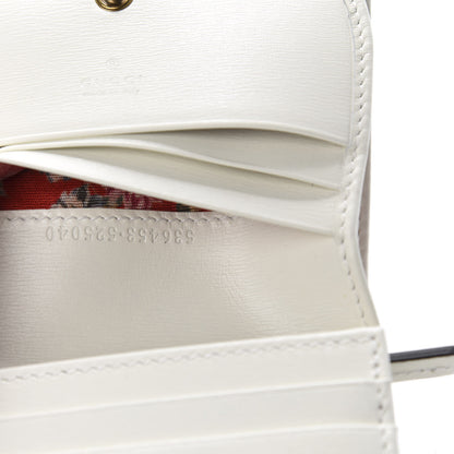 Gucci Calfskin Web Trapuntata GG Card Case Wallet Off White 7 of 8