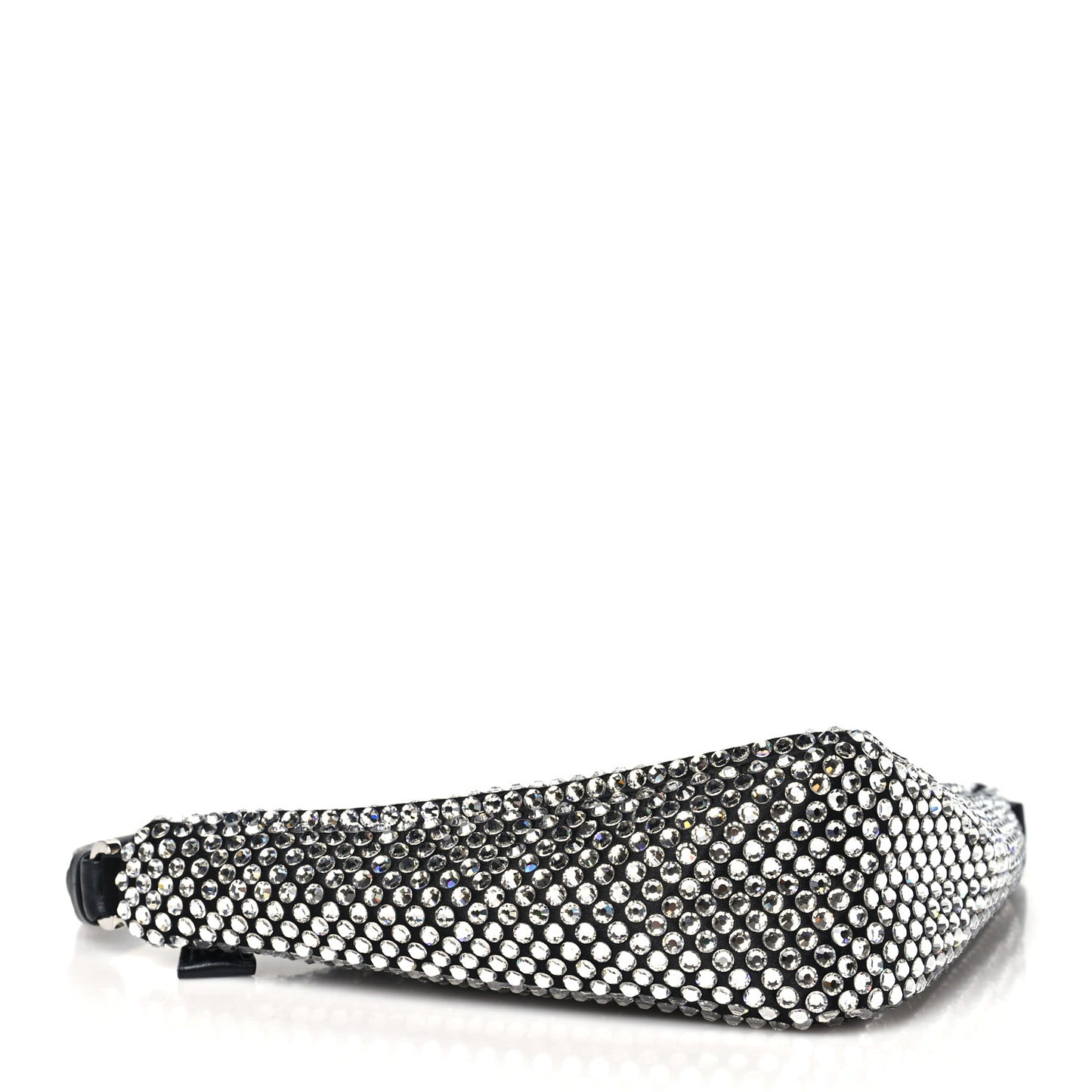 Satin Crystal Triangle Pouch Cristal