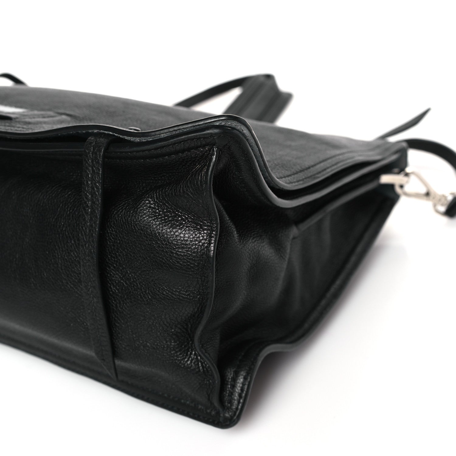 Prada Glace Calf Etiquette Flap Black Astrale 8 of 9